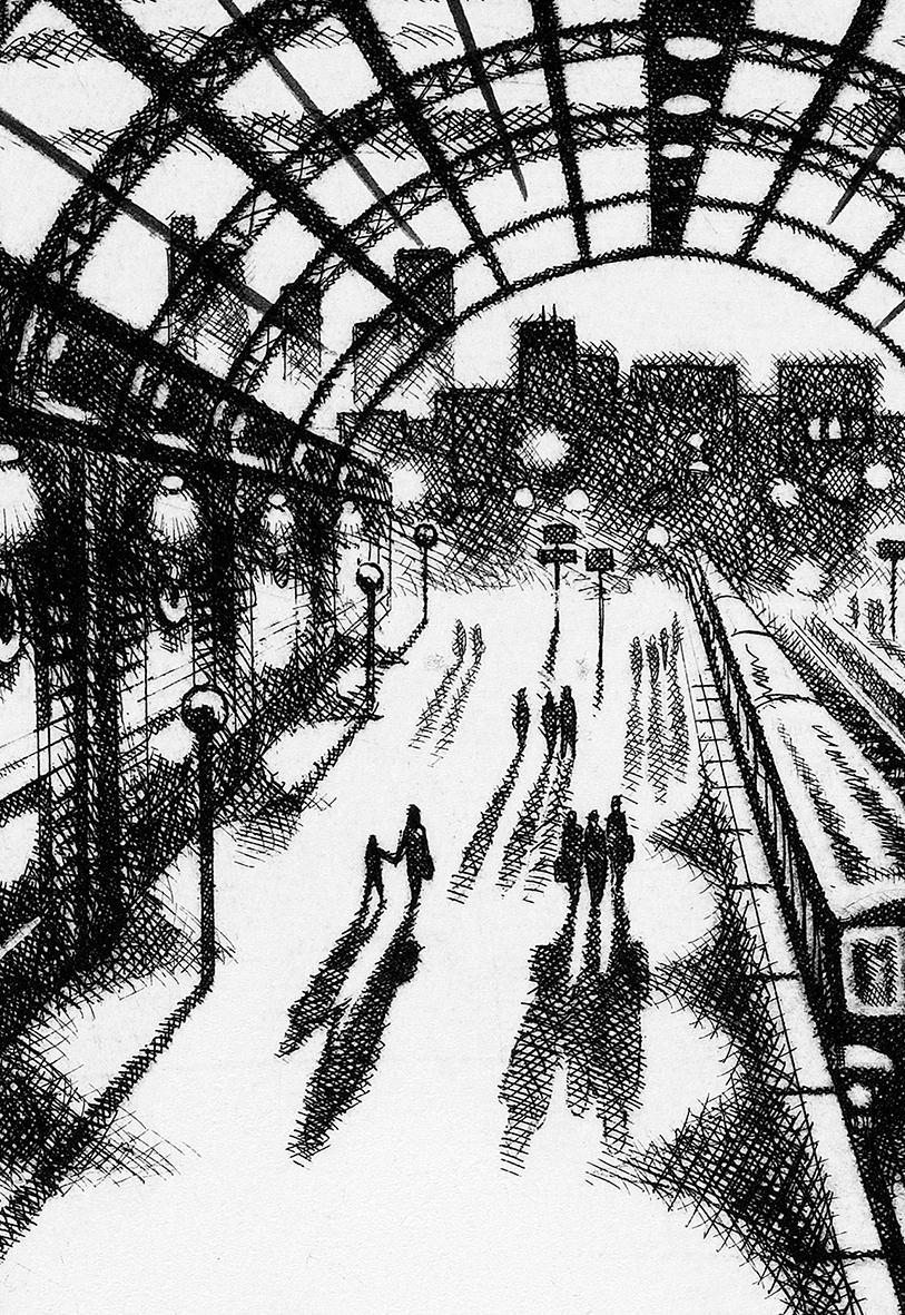 Evening Train – Marylebone Station and Coastal Trains Diptych, London Art For Sale 2