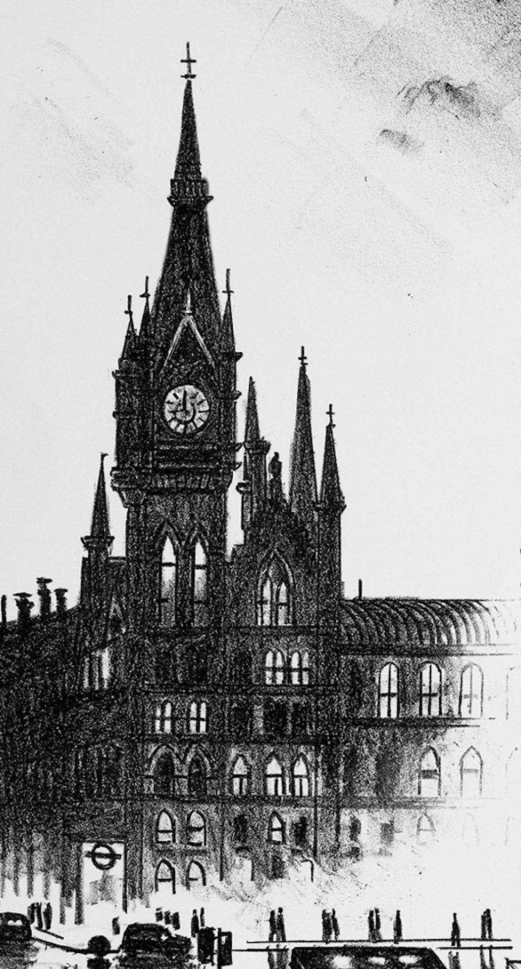 Londra King's Cross, Paesaggio urbano, Stampa di Londra in edizione limitata, Arte dei pendolari in vendita 3