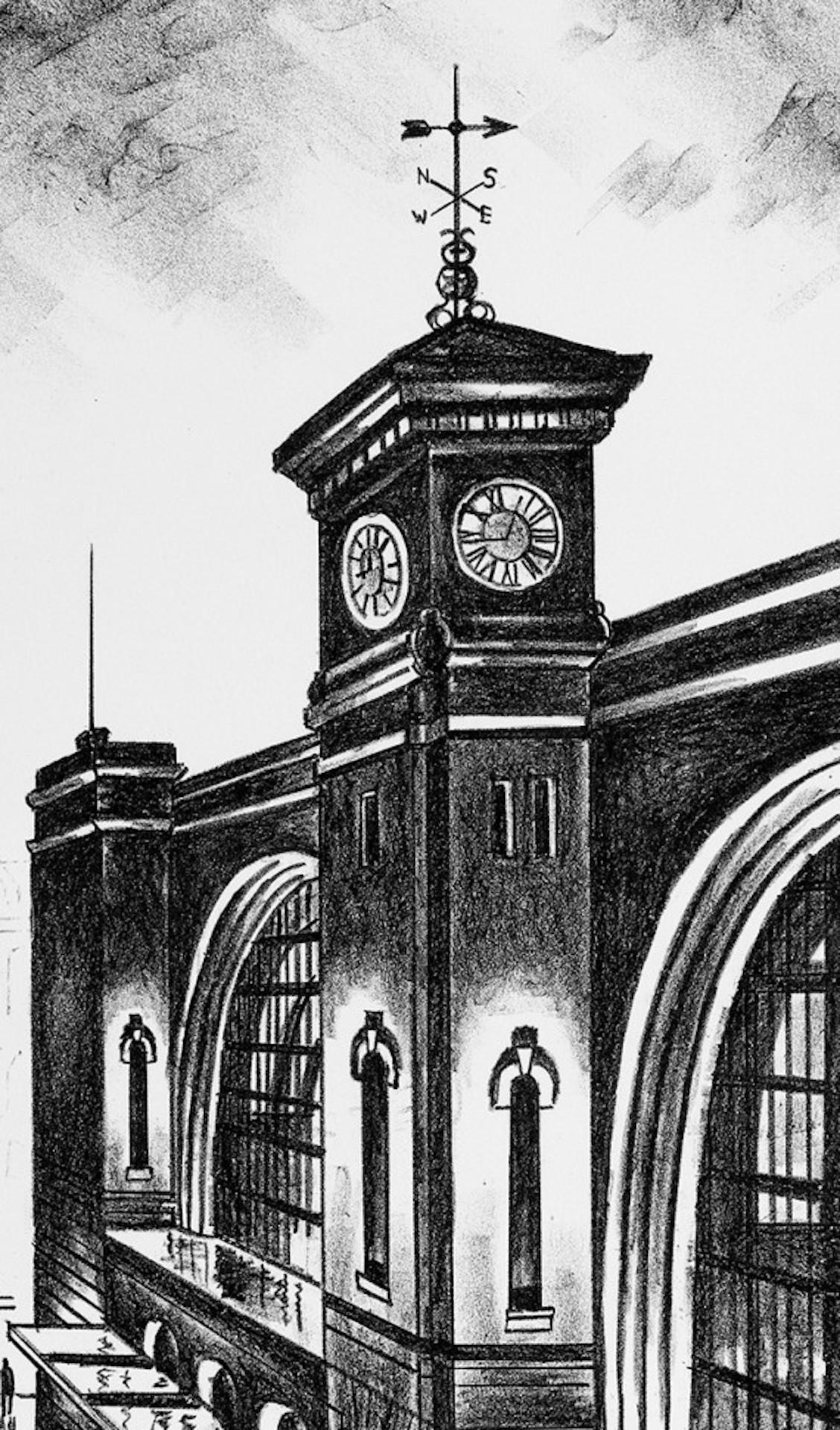 Londra King's Cross, Paesaggio urbano, Stampa di Londra in edizione limitata, Arte dei pendolari in vendita 2