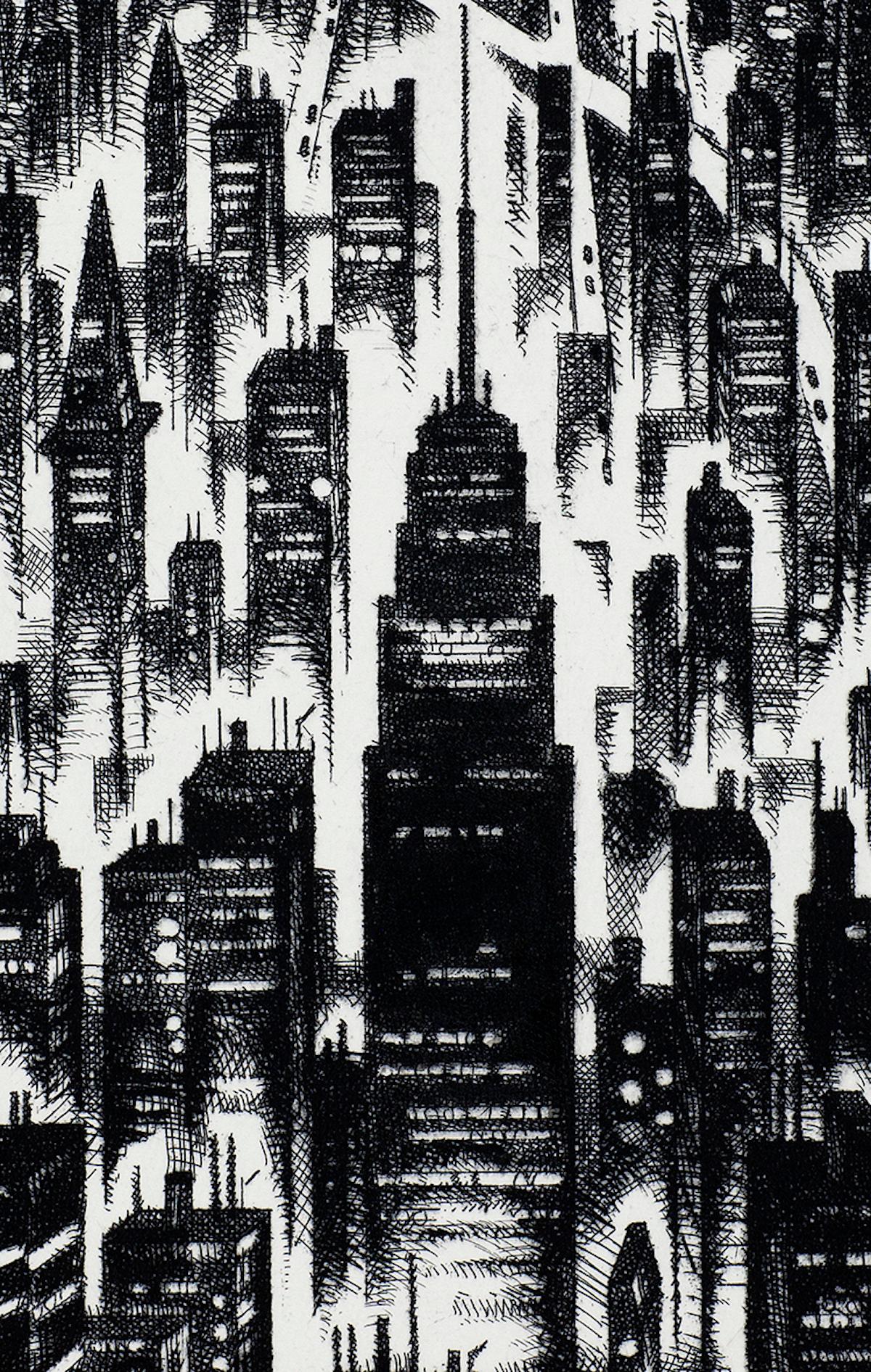 New York, John Duffin, Cityscape Art, New York Prints, Classic Art, Monochrome 1