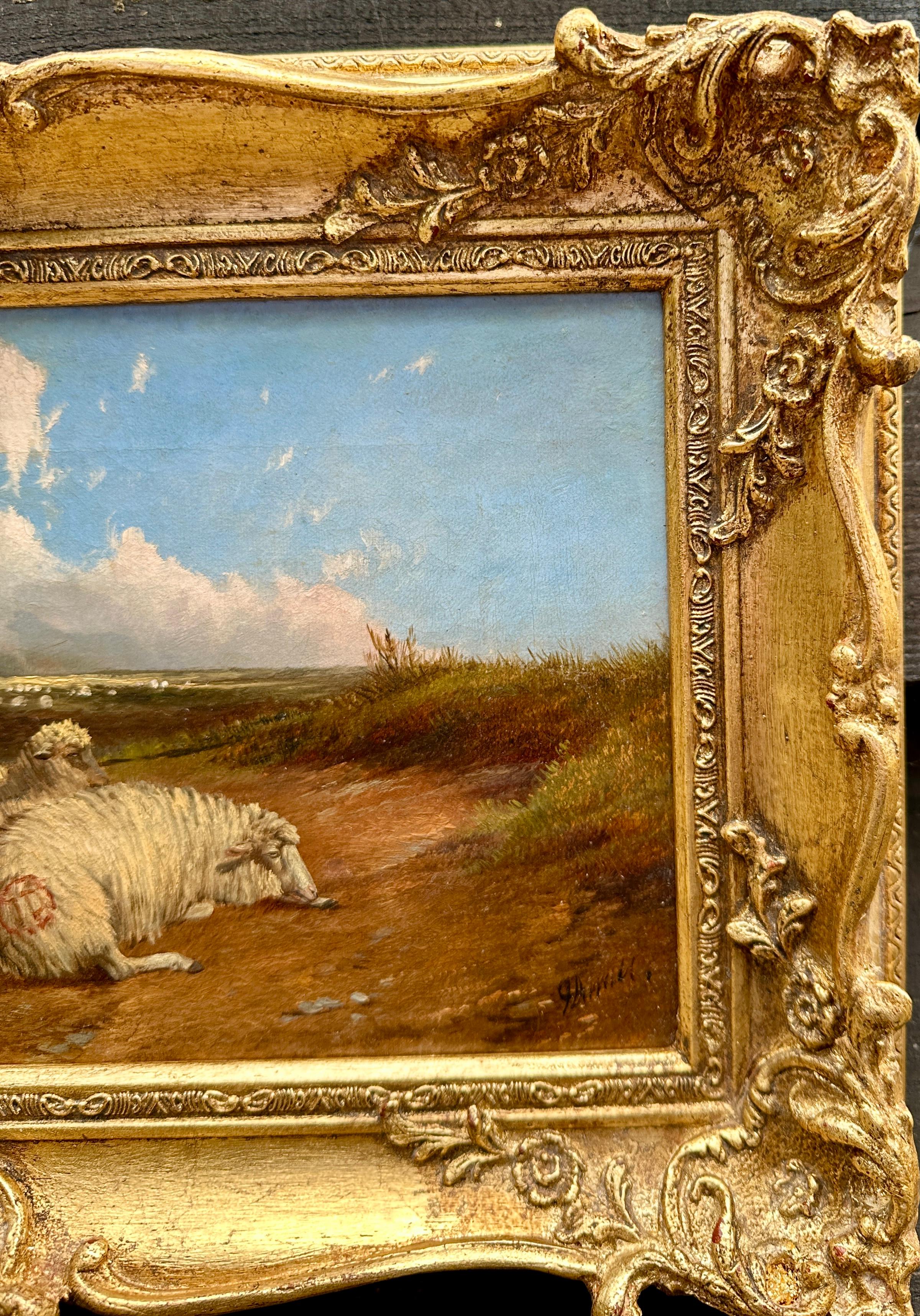 Viktorianische Moorlandschaft des 19. Jahrhunderts mit Weinreben und Ruhe von Schafen im Angebot 6