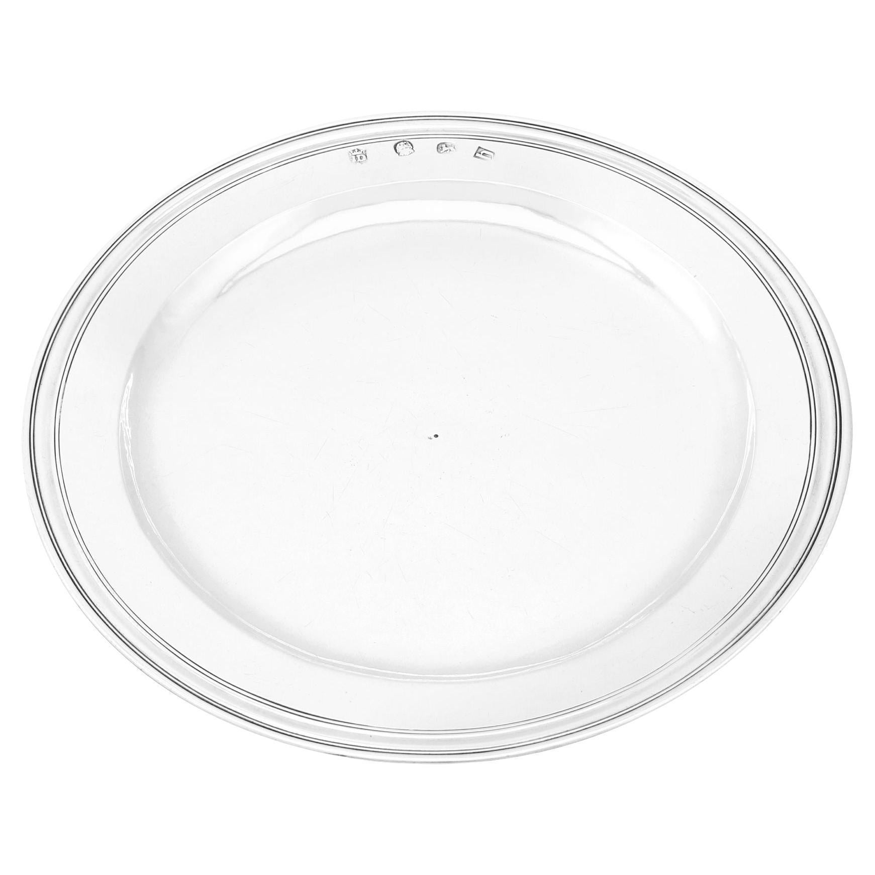 John Dygle 17th Century Sterling Silver Plate