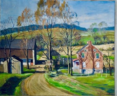 John E. Berninger "Pennsylvania Summer Farm" Oil on Canvas
