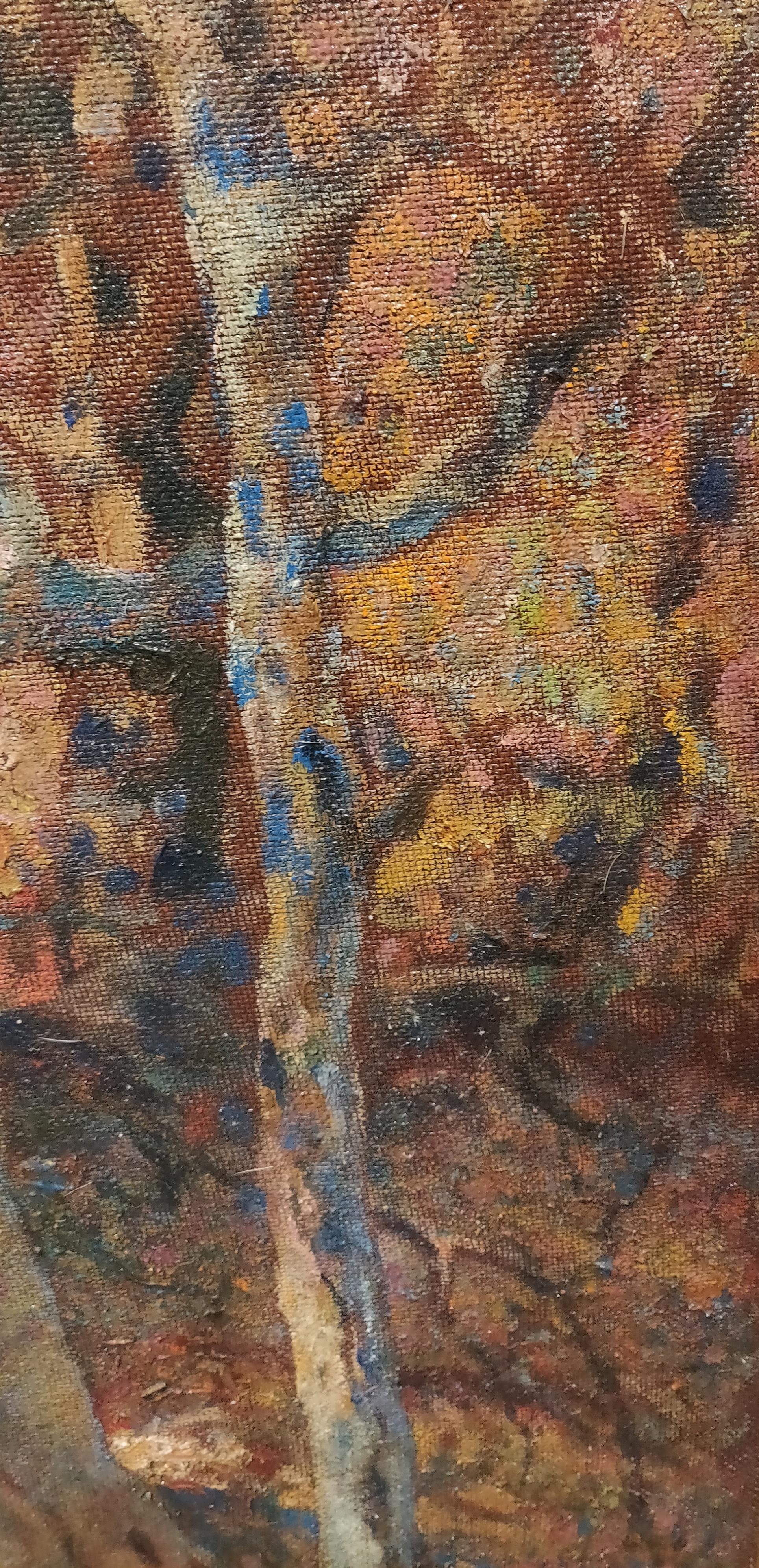 John Edward Costigan
Durch die Wälder
Signiert unten rechts
Öl auf Masonit
30 x 27 1/2 Zoll


John Costigan war ein autodidaktischer Maler und ausgebildeter Drucker, der sich durch seinen impressionistischen Stil und seine Vorliebe für bukolische