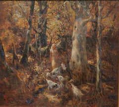 "Through the Woods" John E. Costigan, Early 20th Century Landscape Painting