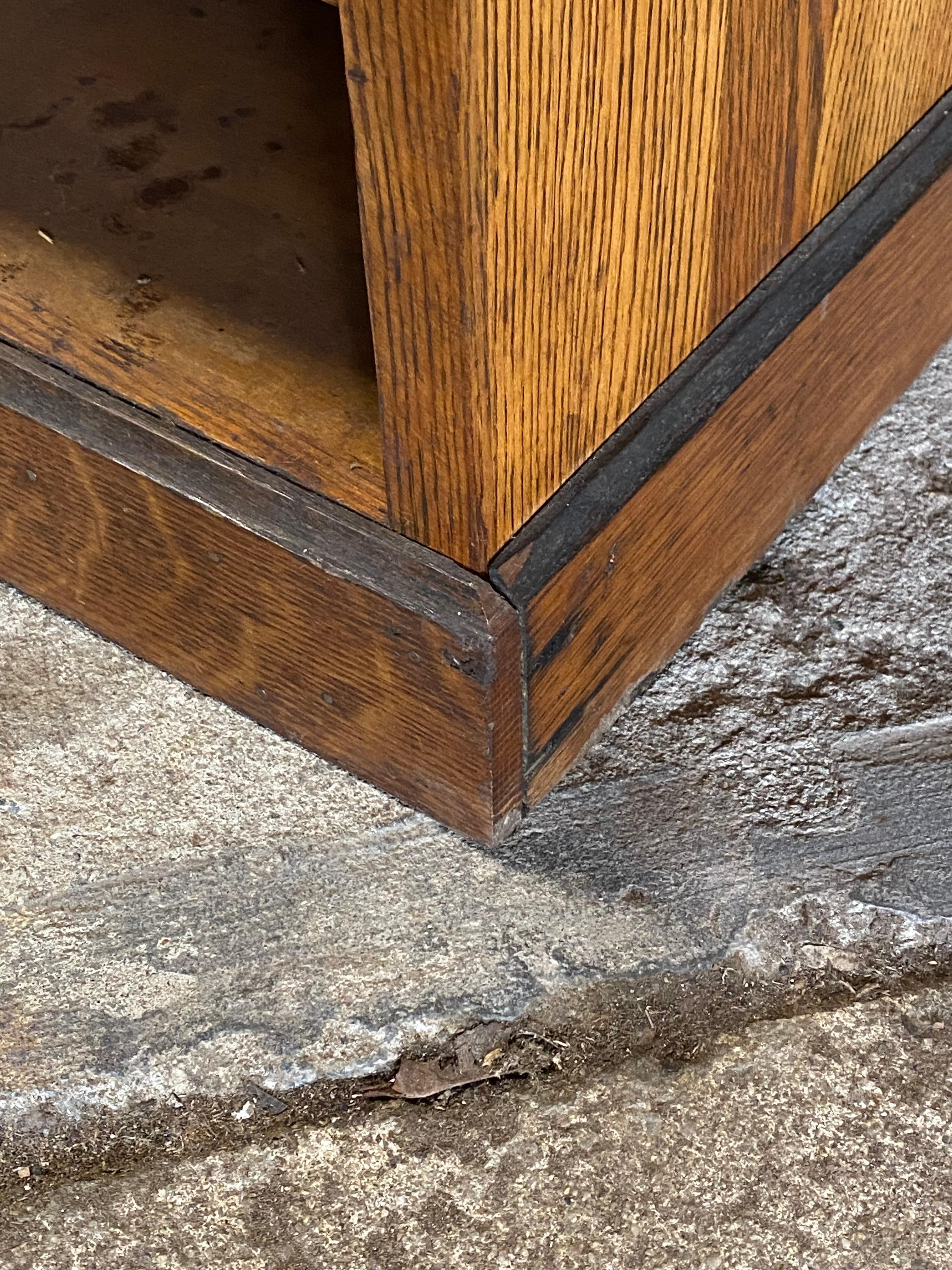 John E. Sjostrom Company Oak 1930s Industrial Shelving Cubby Holes 5