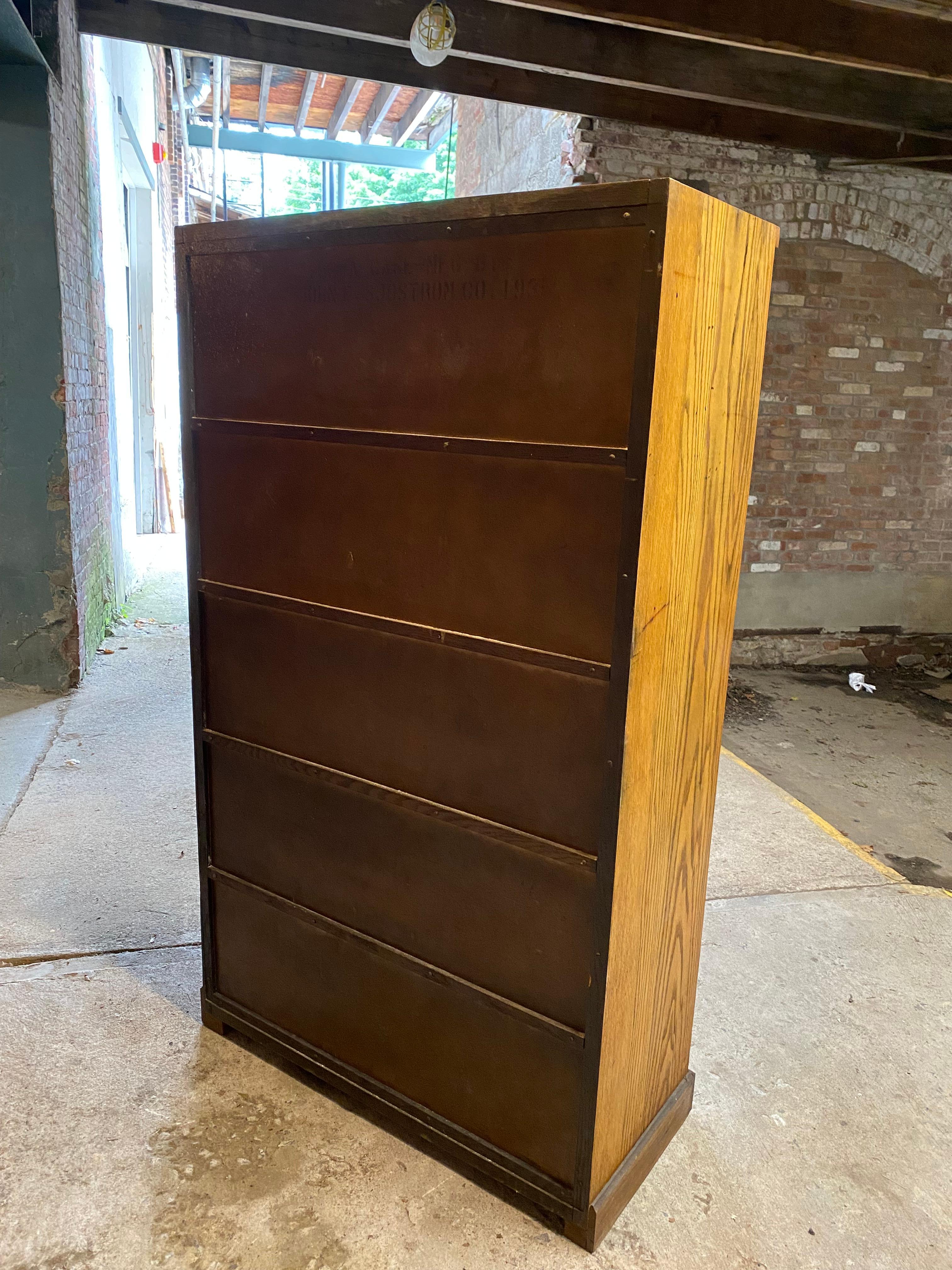 John E. Sjostrom Company Oak 1930s Industrial Shelving Cubby Holes 10