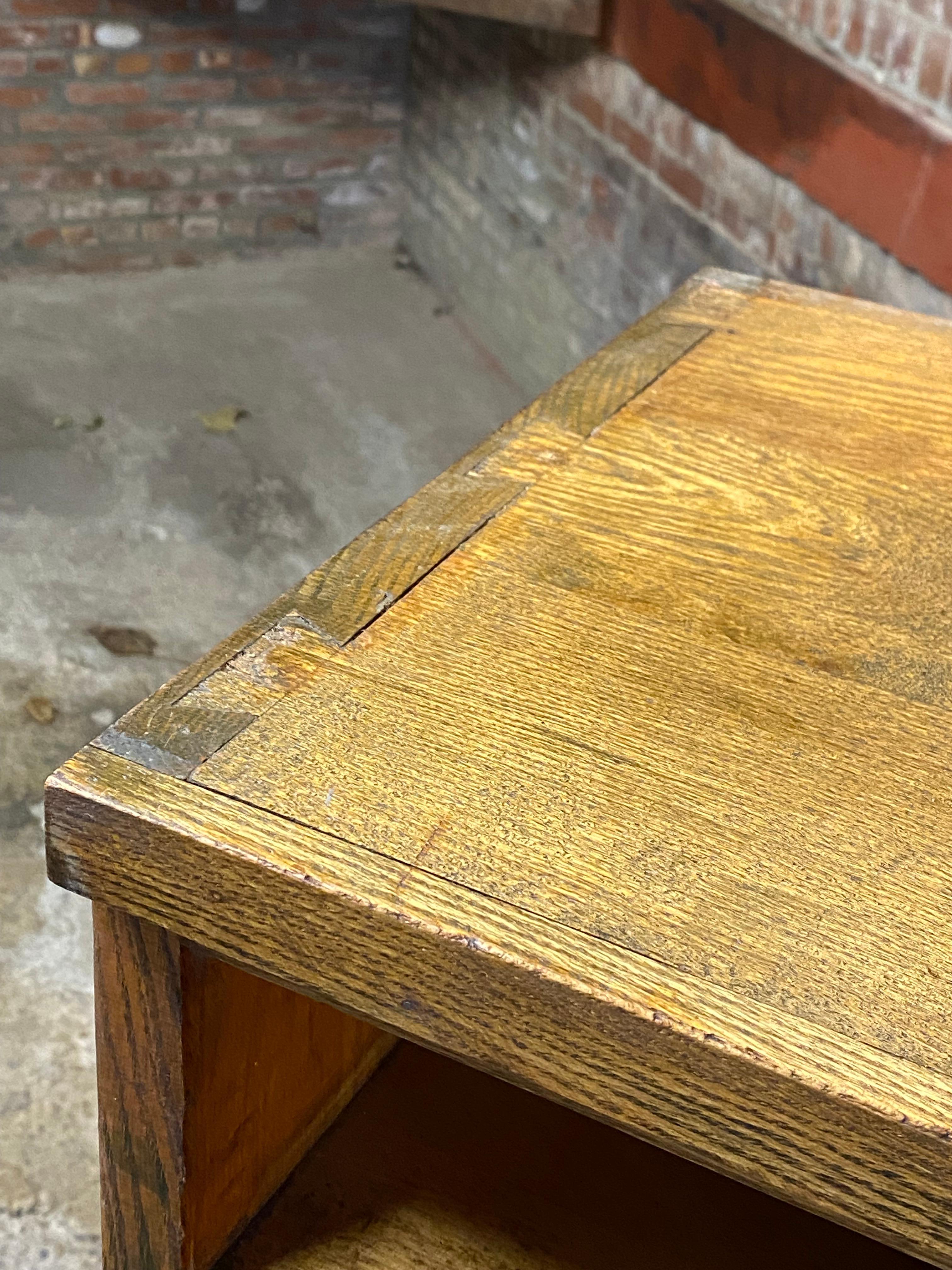 John E. Sjostrom Company Oak 1930s Industrial Shelving Cubby Holes 3