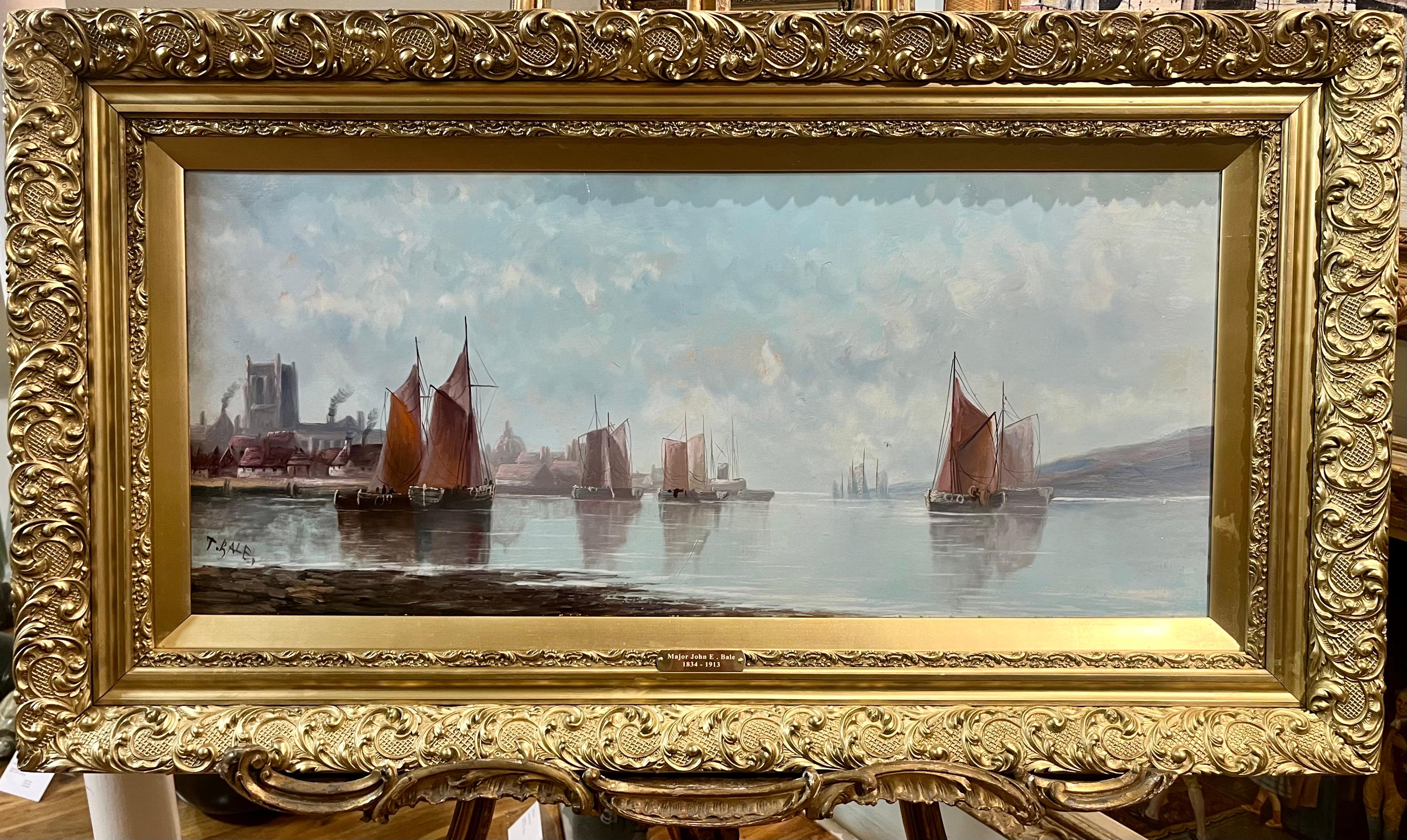 ÉNORME PEINTURE À L'HUILE DU MAJEUR John E. Bale FINE MASTER 19ème siècle ÉCOLE BRITANNIQUE