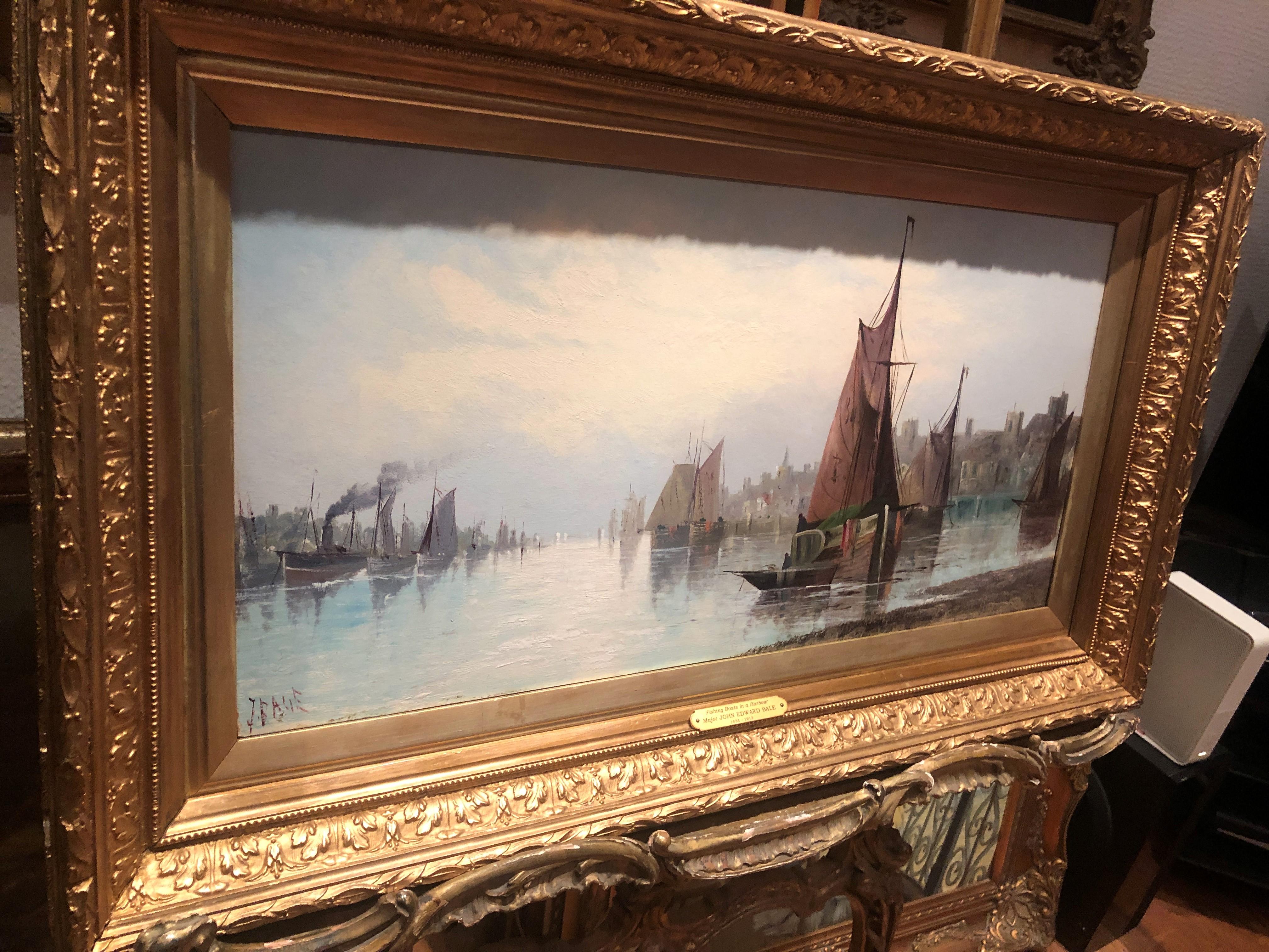PITTURA AD OLIO A cura di MAJOR John E . Bale OLD FINE MASTER 19° secolo SCUOLA BRITANNICA - Painting di John Edward Bale