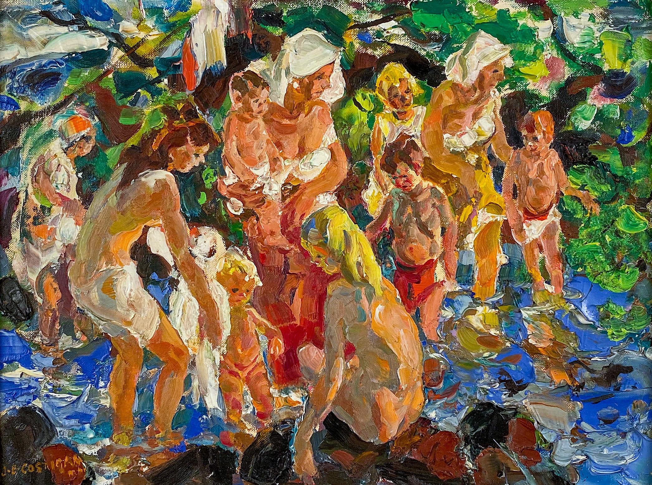 Groupe de bains - Painting de John Edward Costigan