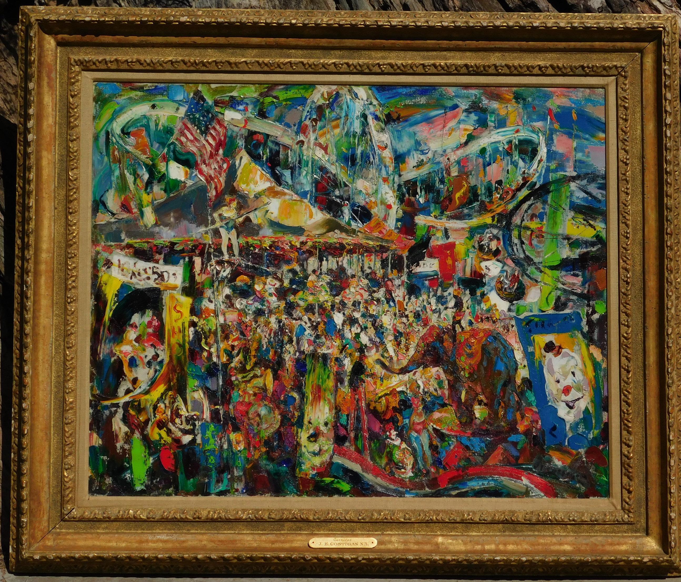 John Edward Costigan Pittura, circa anni '50 - Carnevale in vendita 1