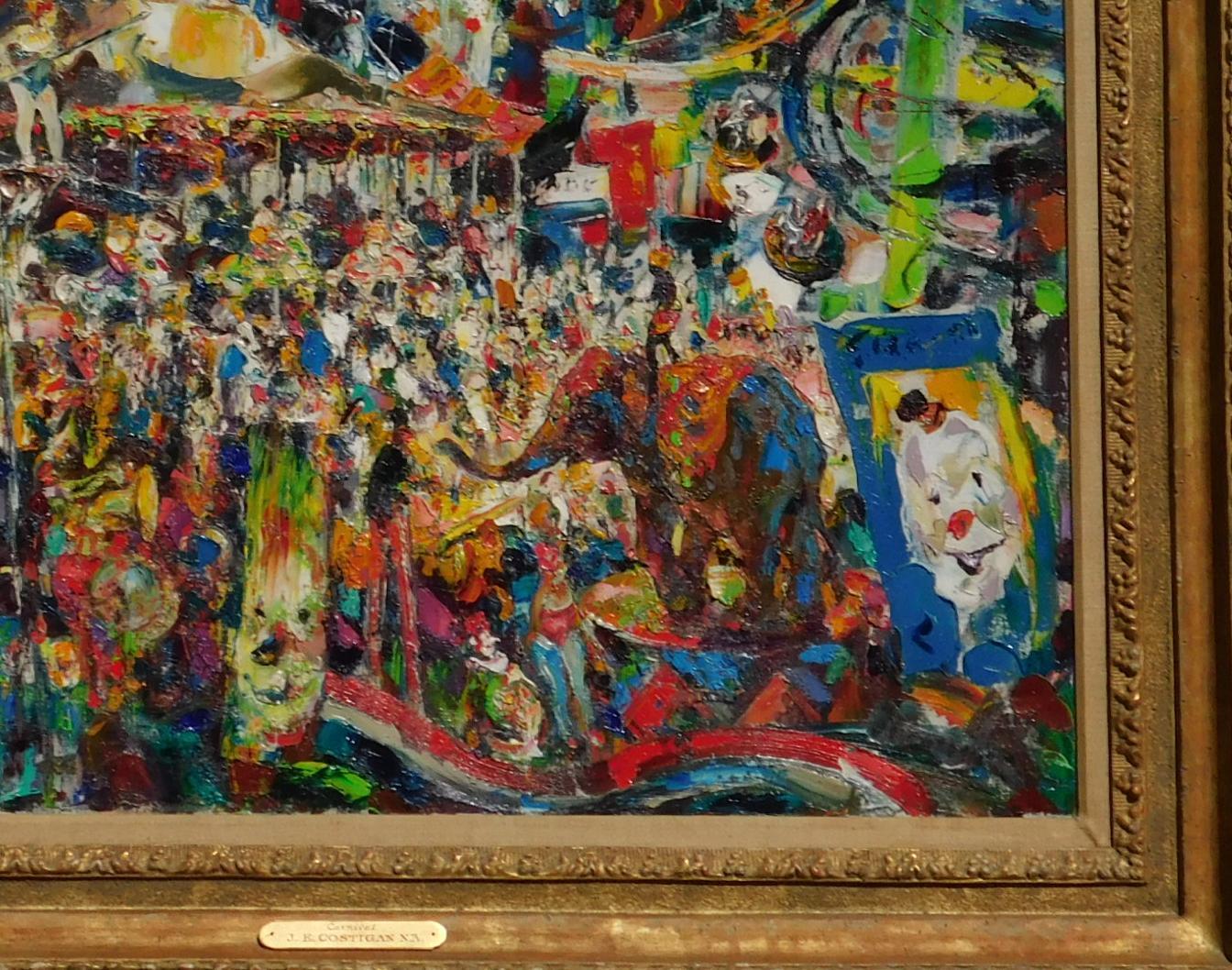 John Edward Costigan Pittura, circa anni '50 - Carnevale in vendita 3