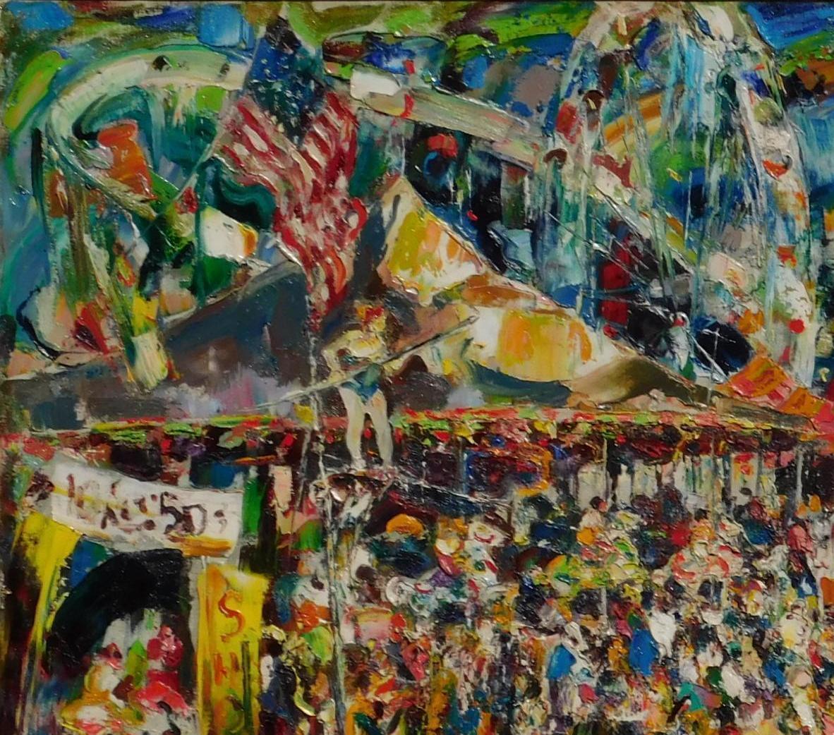 John Edward Costigan Pittura, circa anni '50 - Carnevale in vendita 5