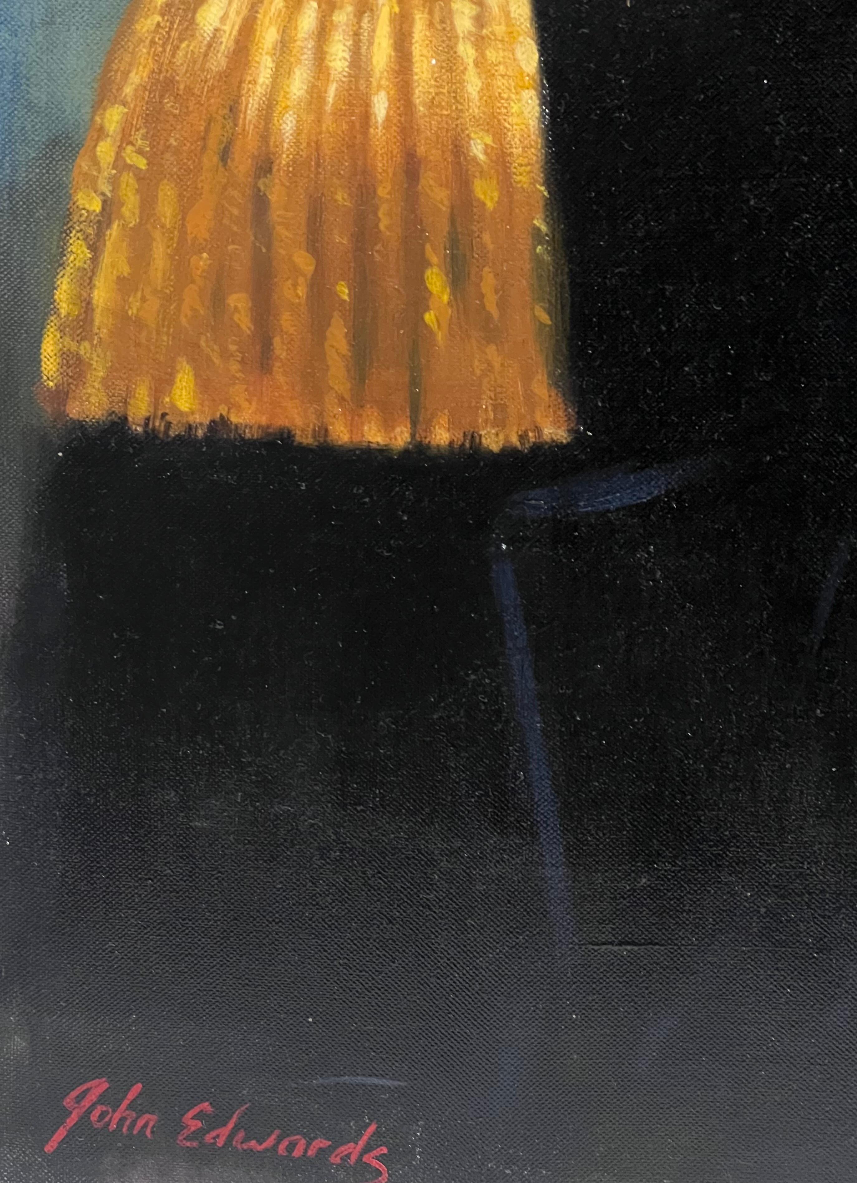 Porträt von Lord Nelson Feines britisches Ölgemälde auf Leinwand, signiert (Schwarz), Portrait Painting, von John Edwards