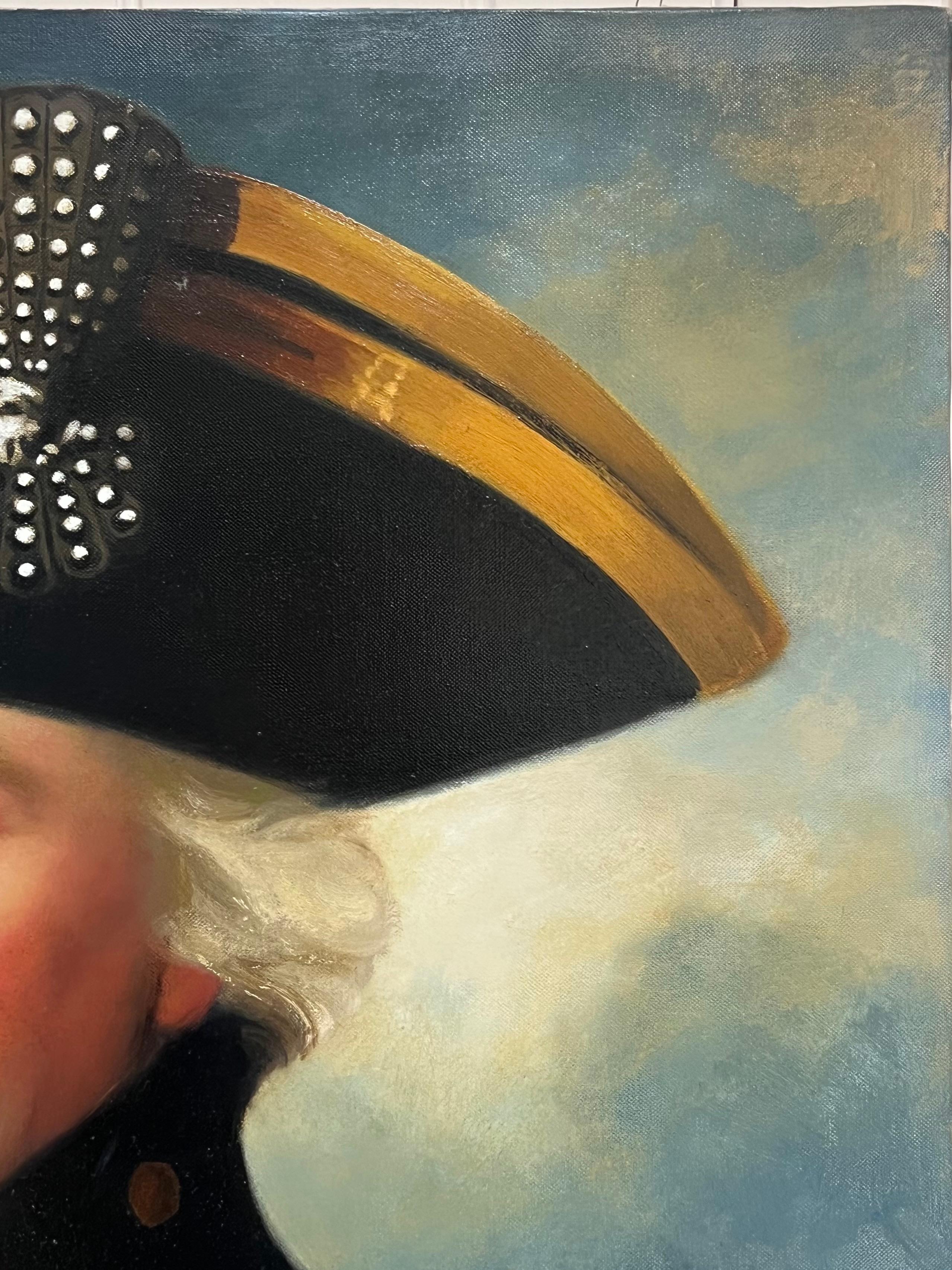 Porträt von Lord Nelson Feines britisches Ölgemälde auf Leinwand, signiert im Angebot 2