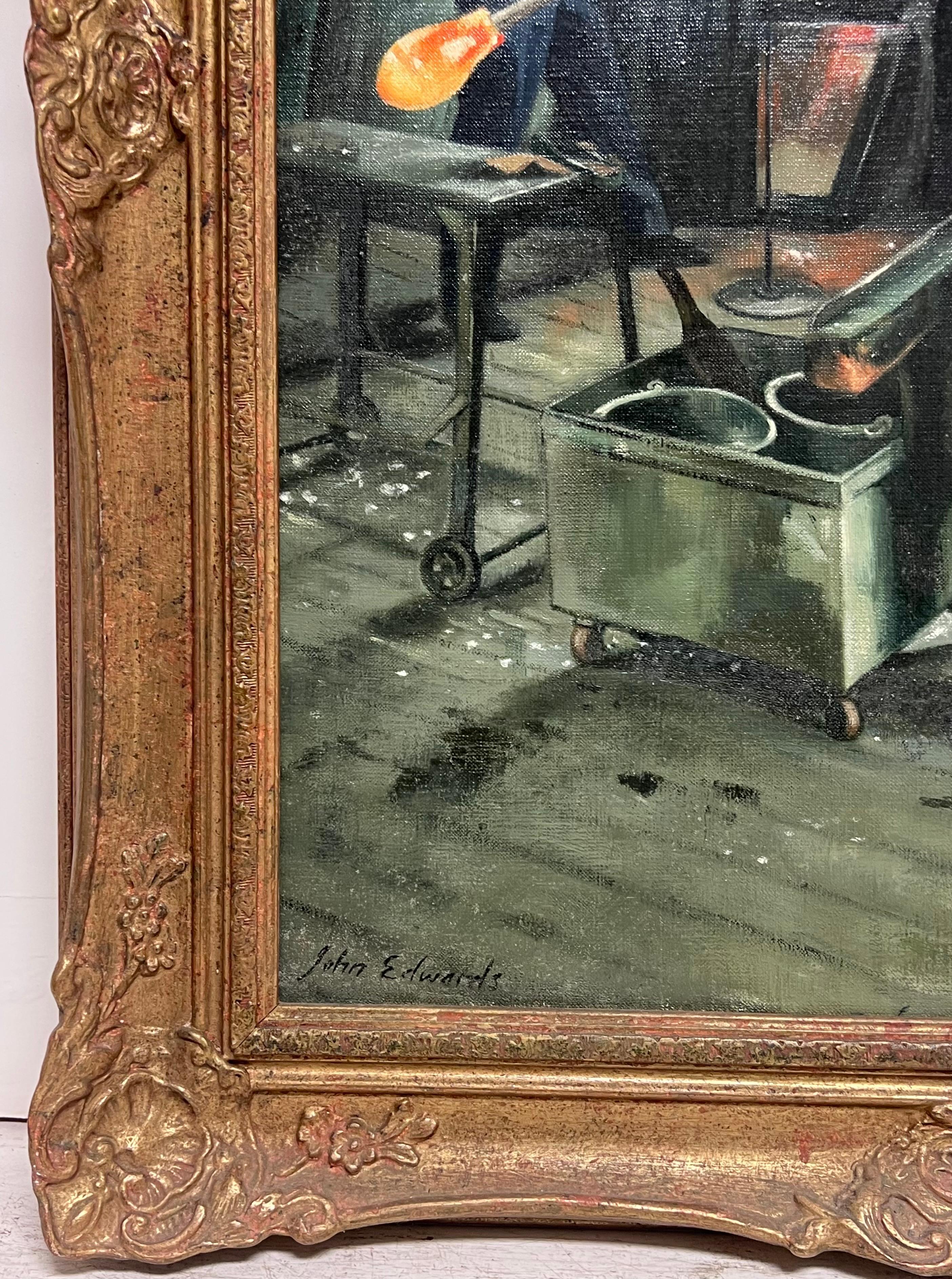 Der Glasbläser
von John Edwards (England, 1940 - 2020)
signiertes Öl auf Leinwand, gerahmt
Gerahmt: 29 x 23,5 Zoll
Leinwand : 23 x 18 Zoll
Provenienz: Privatsammlung, England
Condit: sehr guter Zustand

Für weitere Informationen wenden Sie sich