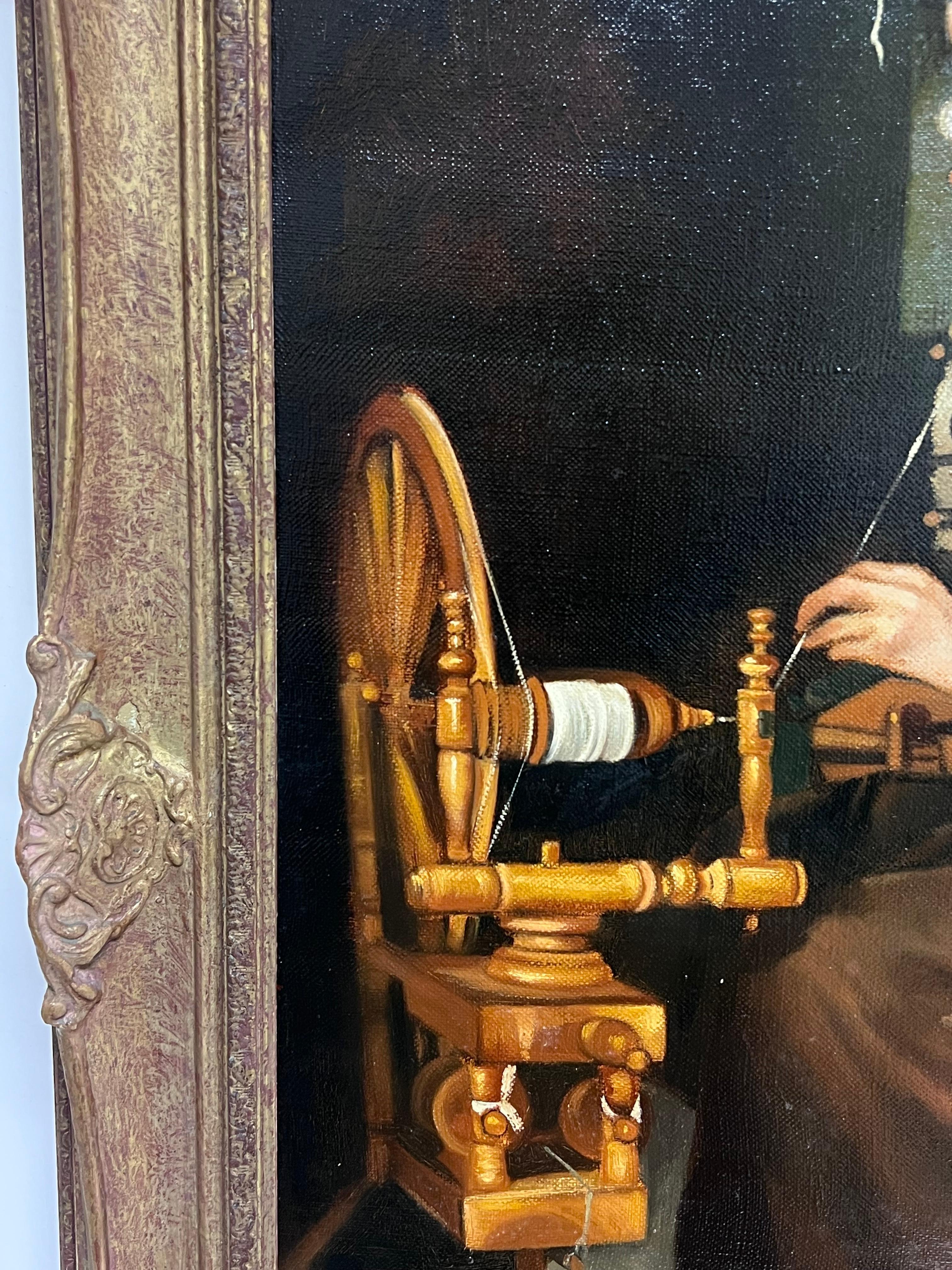 Le rouet
par John Edwards (1940 - 2020)
huile sur toile signée, posée sur carton, encadrée
encadré : 29 x 23.5 pouces
tableau : 23 x 18 pouces
Provenance : collection privée, Royaume-Uni.
Condit : très bon état

Pour plus d'informations, n'hésitez