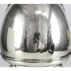 John Edwards III London Sterling Silver Footed Hot Water Kettle, George III 1790
