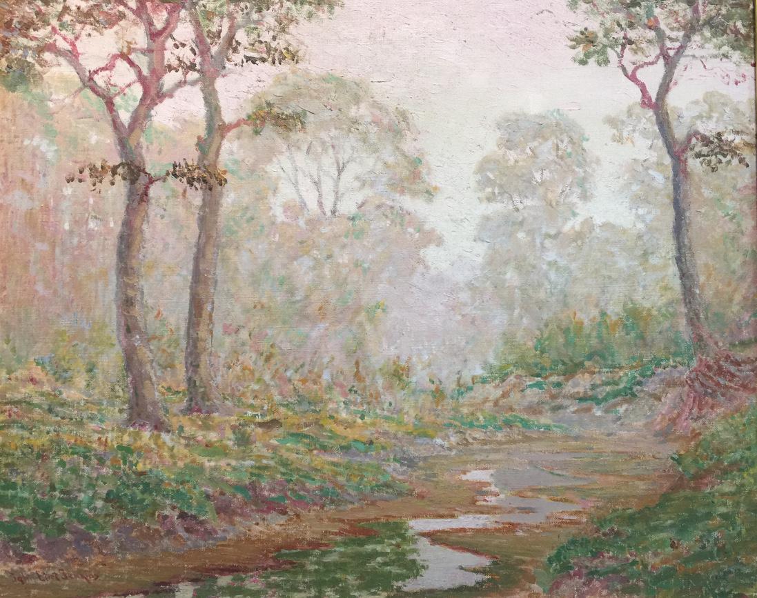 John Elliot Jenkins Landscape Painting - "Texas Haze"  One of Jenkins finest.  Large painting 
