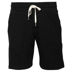John Elliott Black Cotton Drawstring Waist Detail Shorts M