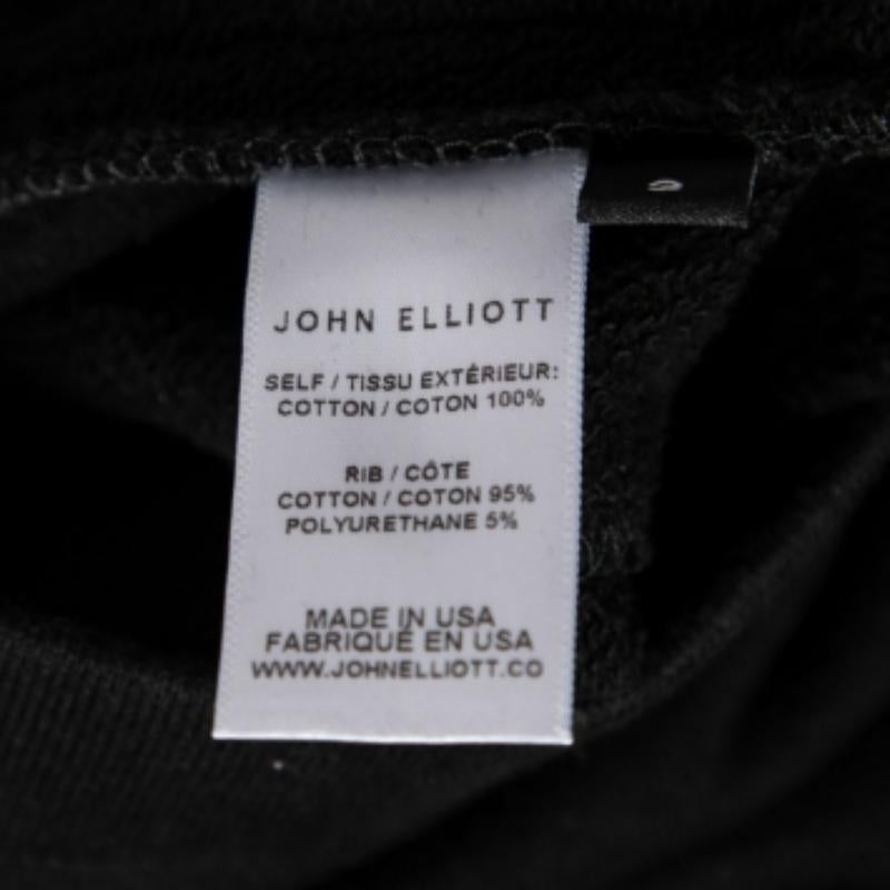 John Elliott Black Cotton Escobar Slim Fit Joggers M. in vendita 1