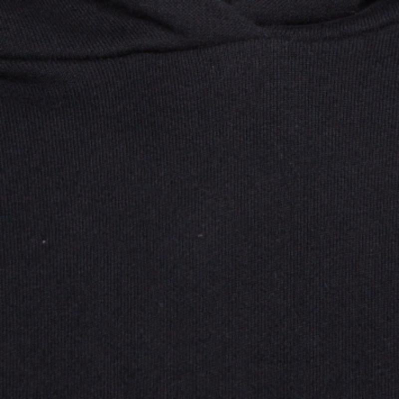 John Elliott Black Cotton Side Zip Detail Hooded Villain Sweatshirt L en venta 1
