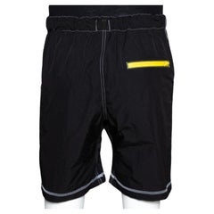 John Elliott Black High Shrunk Nylon Mountain Shorts S