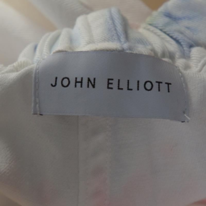 Gris John Elliott Multicolor Ink Bloom Tie Dye Cotton Mountain Shorts S en vente
