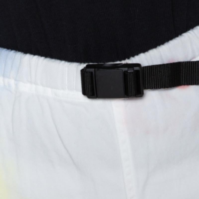 John Elliott Multicolor Ink Bloom Tie Dye Cotton Mountain Shorts S en vente 1