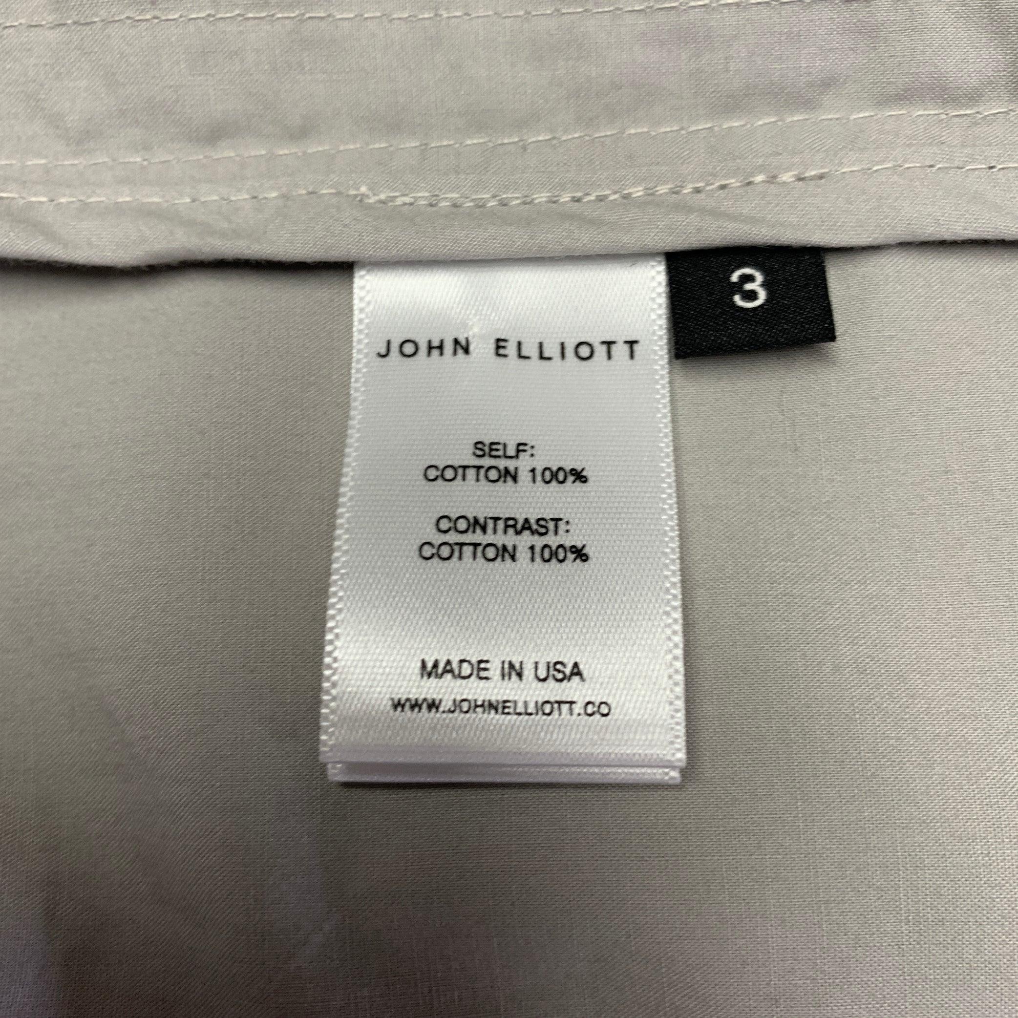 JOHN ELLIOTT Season Nine Size L Grey Black Stripe Cotton Windbreaker Jacket For Sale 2