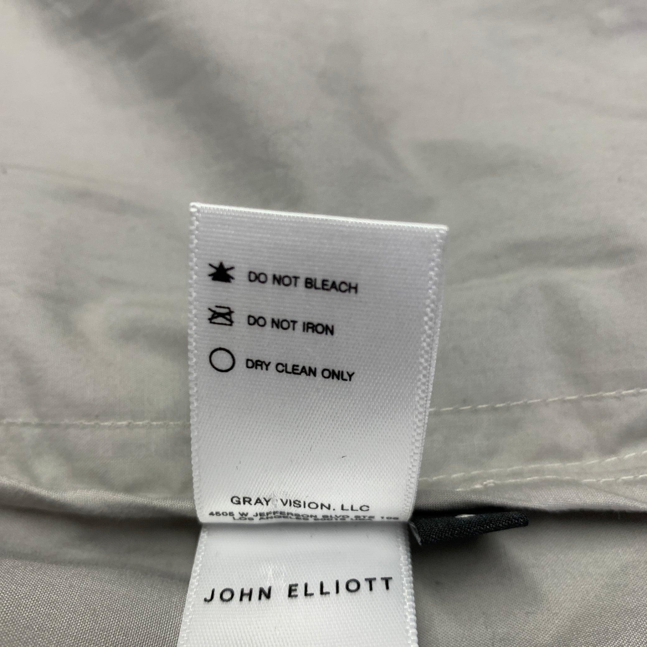 JOHN ELLIOTT Season Nine Size L Grey Black Stripe Cotton Windbreaker Jacket For Sale 3