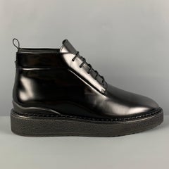 JOHN ELLIOTT Size 10 Black Leather Creeper Boots
