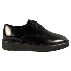 JOHN ELLIOTT Size 10 Black Leather Creeper Lace Up Shoes