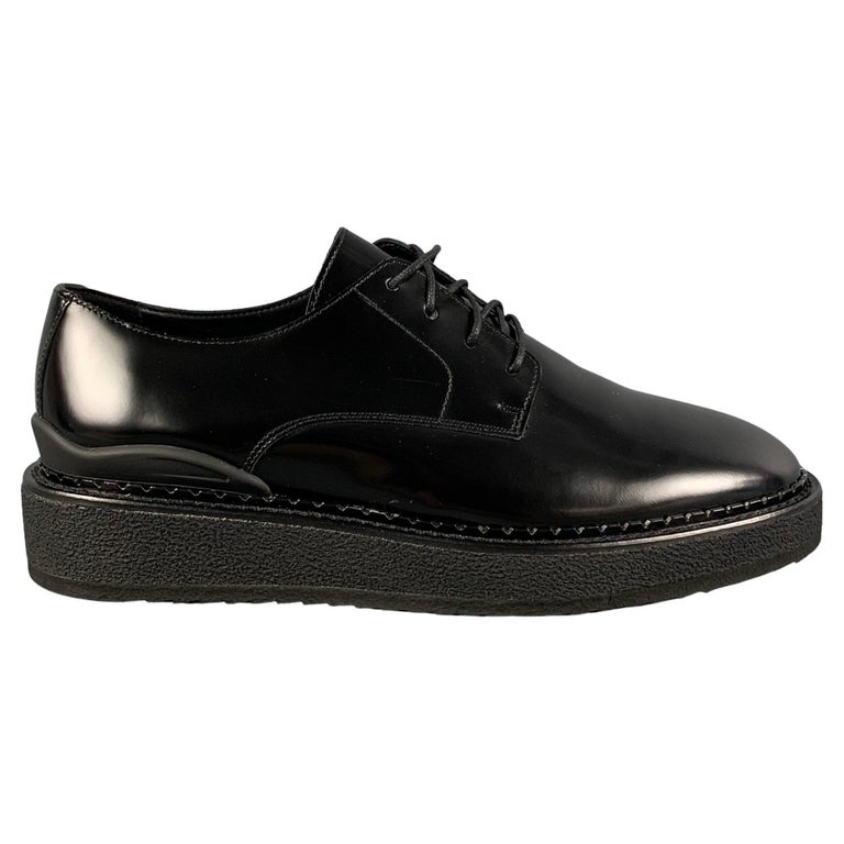 JOHN ELLIOTT Size 10 Black Leather Creeper Lace Up Shoes For Sale at ...