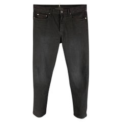 JOHN ELLIOTT Size 33 Black Cotton Button Fly Jeans