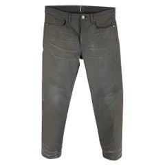 JOHN ELLIOTT Size 33 Black Wash Selvedge Denim Button Fly Jeans