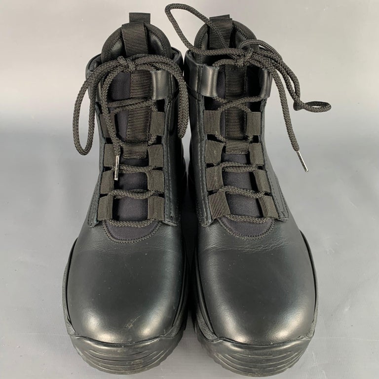 JOHN ELLIOTT Size 7 Black Faux Leather Lace-Up Tread Sole Ankle Boots JOHN ELLIOTT Size 7 Black Faux Leather Lace-Up Tread Sole  main image 4