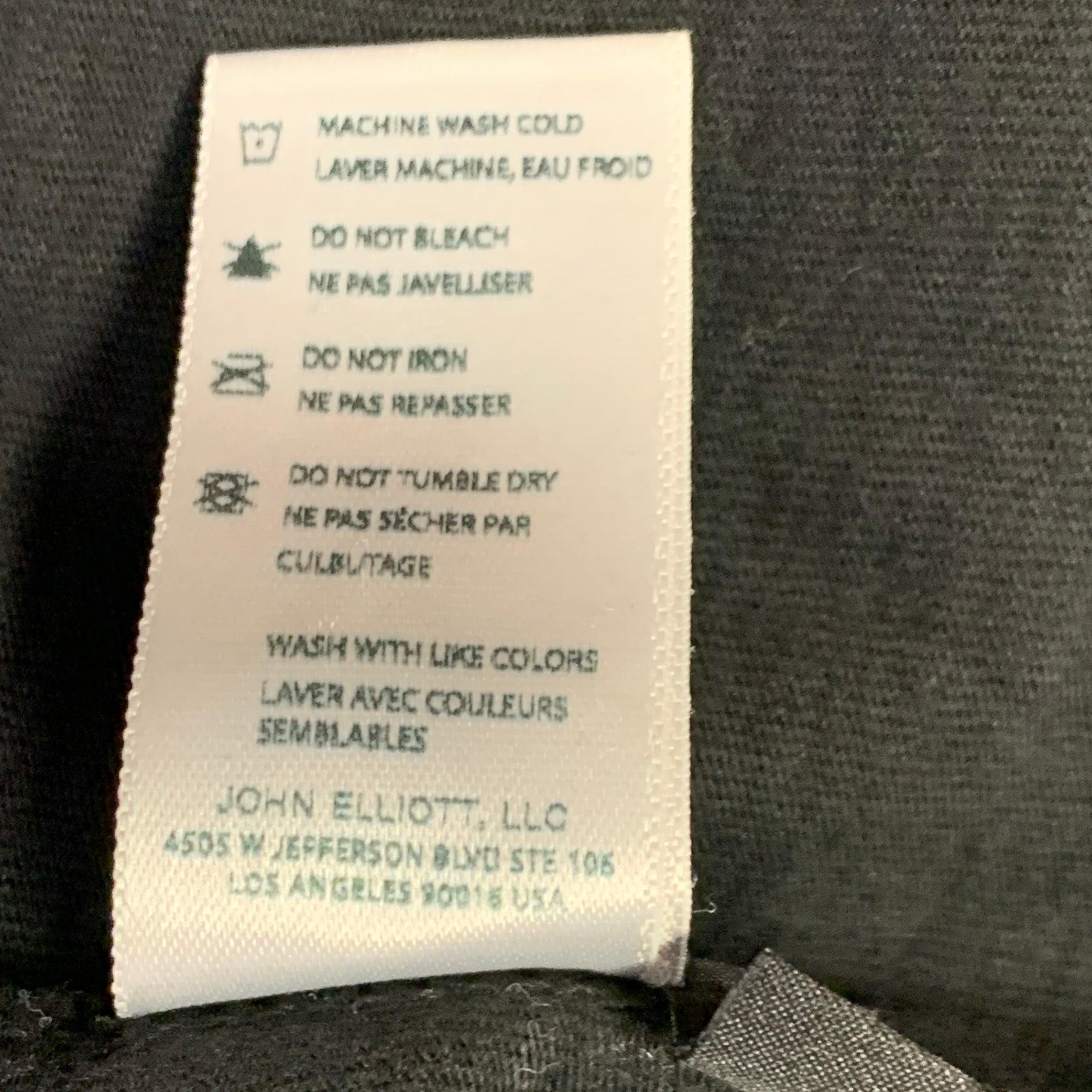JOHN ELLIOTT Größe L Schwarzes T-Shirt mit Rundhalsausschnitt aus Baumwolle im Angebot 3