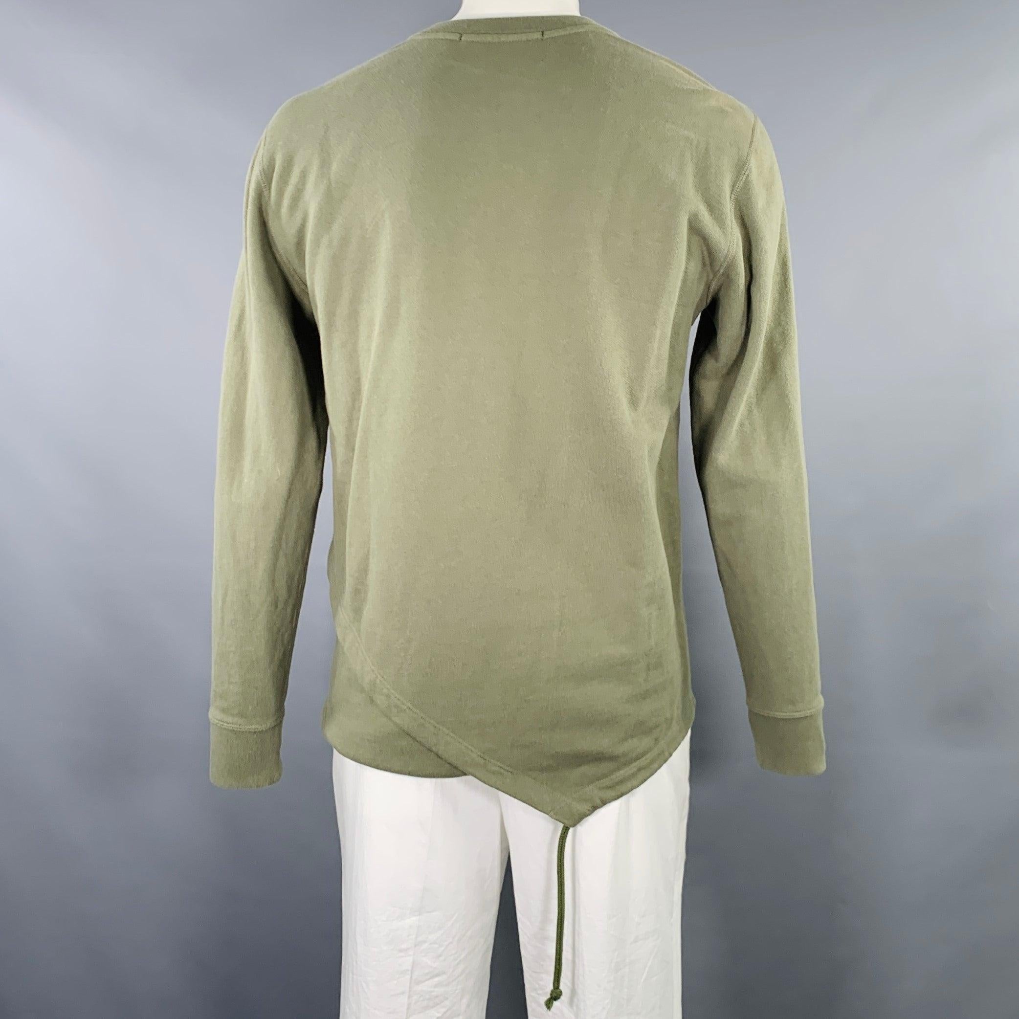 Brown JOHN ELLIOTT Size L Green Cotton Crew Neck Sweatshirt For Sale