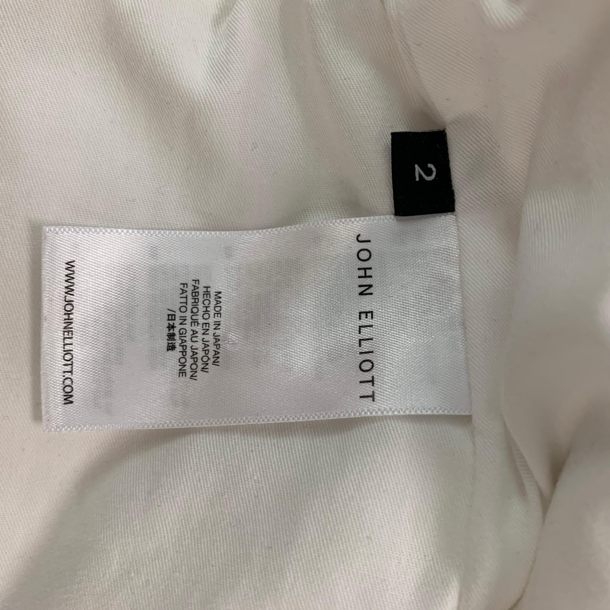 JOHN ELLIOTT Size M White Multi-Color Splattered Cotton Jacket 2