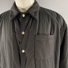 JOHN ELLIOTT Taglia S Camicia nera in cotone Giacca a maniche lunghe