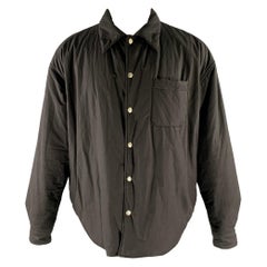 JOHN ELLIOTT Taglia S Camicia nera in cotone Giacca a maniche lunghe