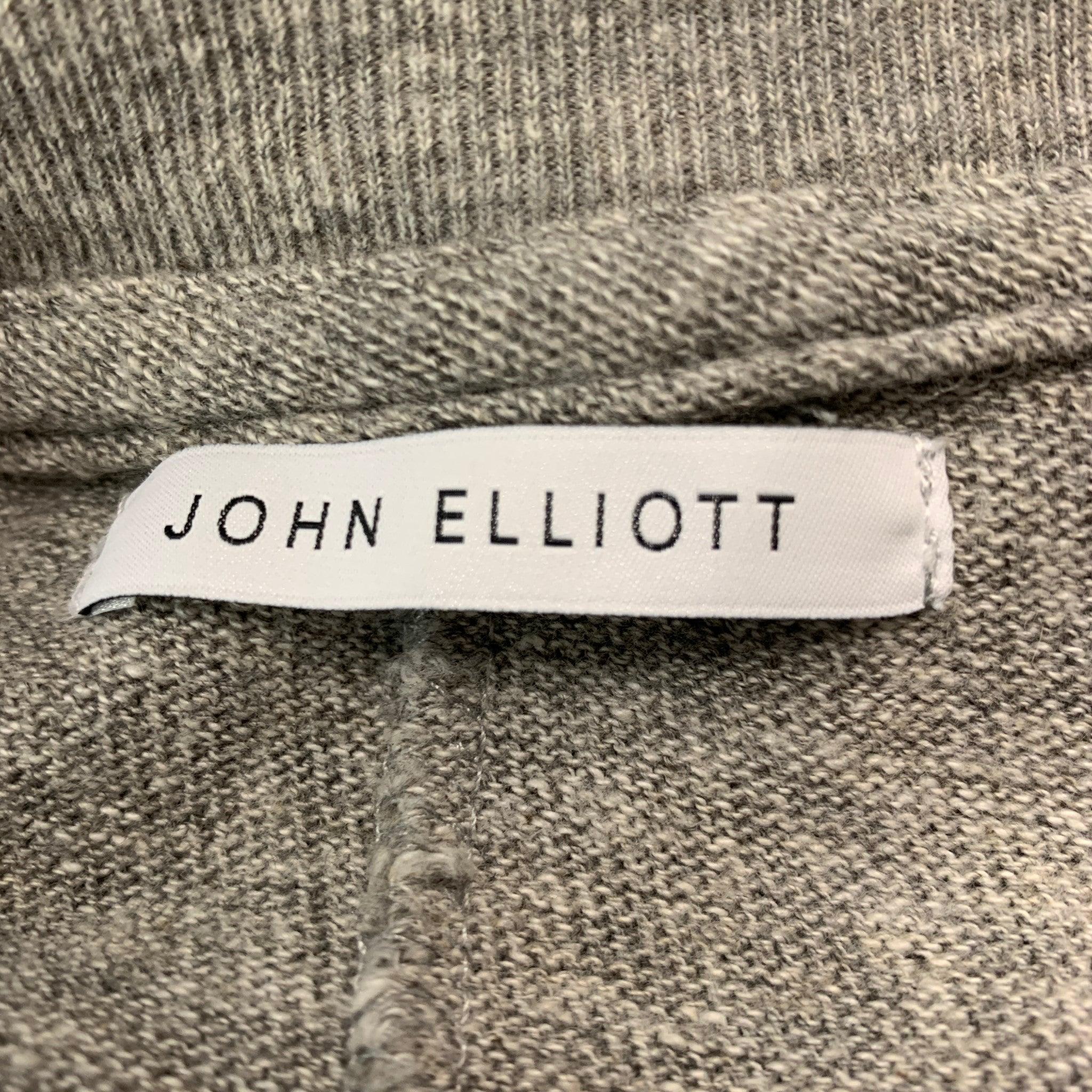 Men's JOHN ELLIOTT Size S Grey Heather Cotton Short Sleeve T-shirt For Sale