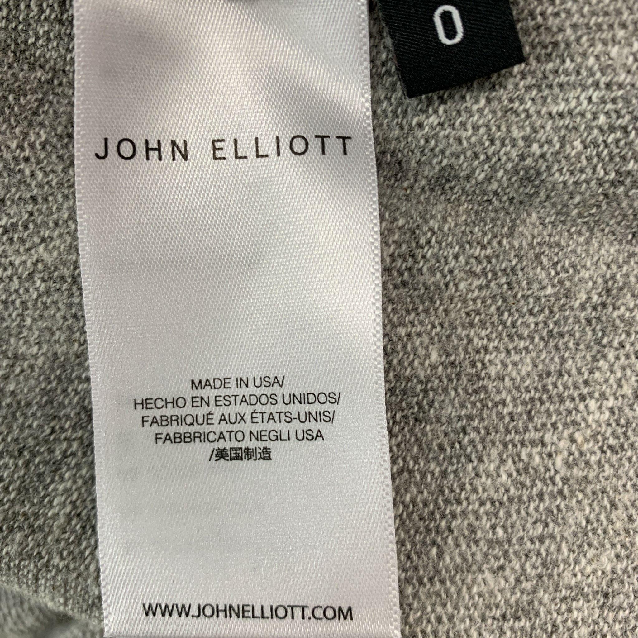 JOHN ELLIOTT Size S Grey Heather Cotton Short Sleeve T-shirt For Sale 1
