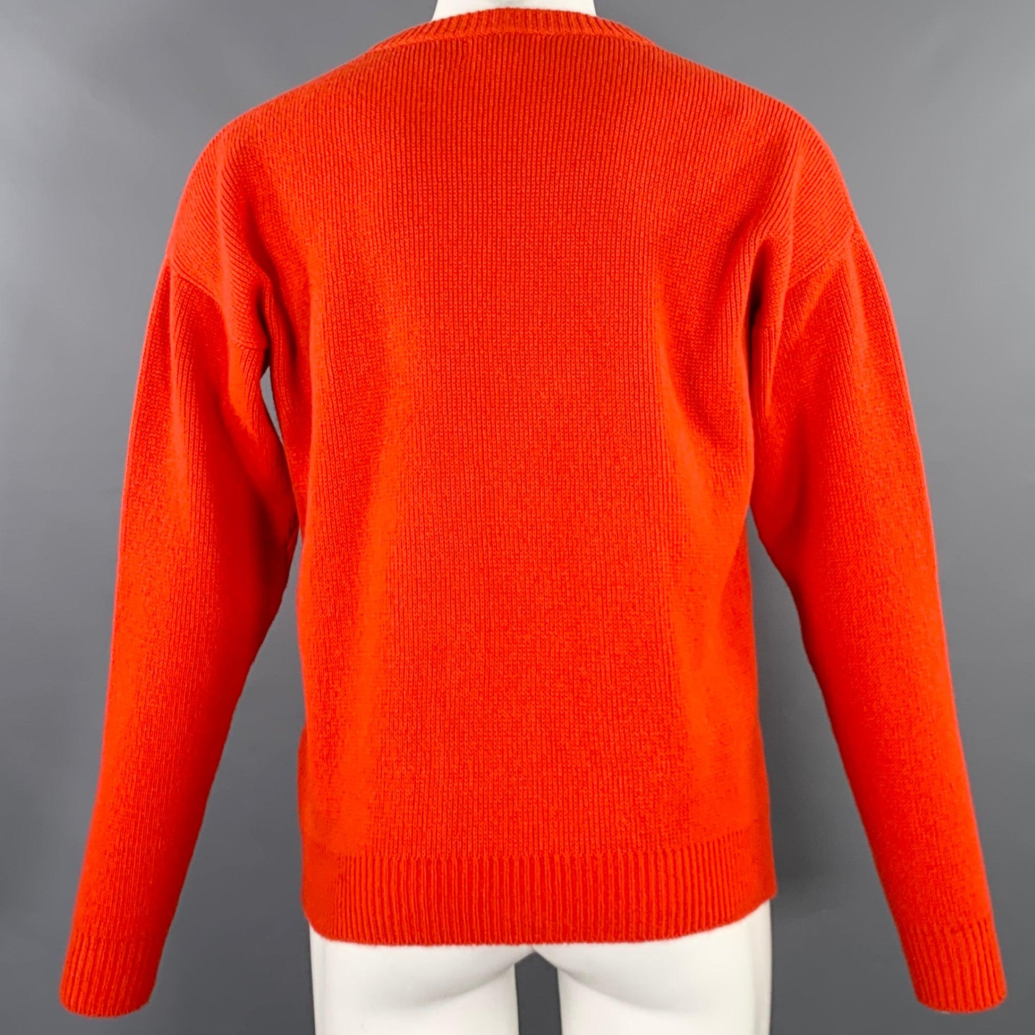 JOHN ELLIOTT Size S Red Cashmere Crew Neck Sweater In Good Condition For Sale In San Francisco, CA