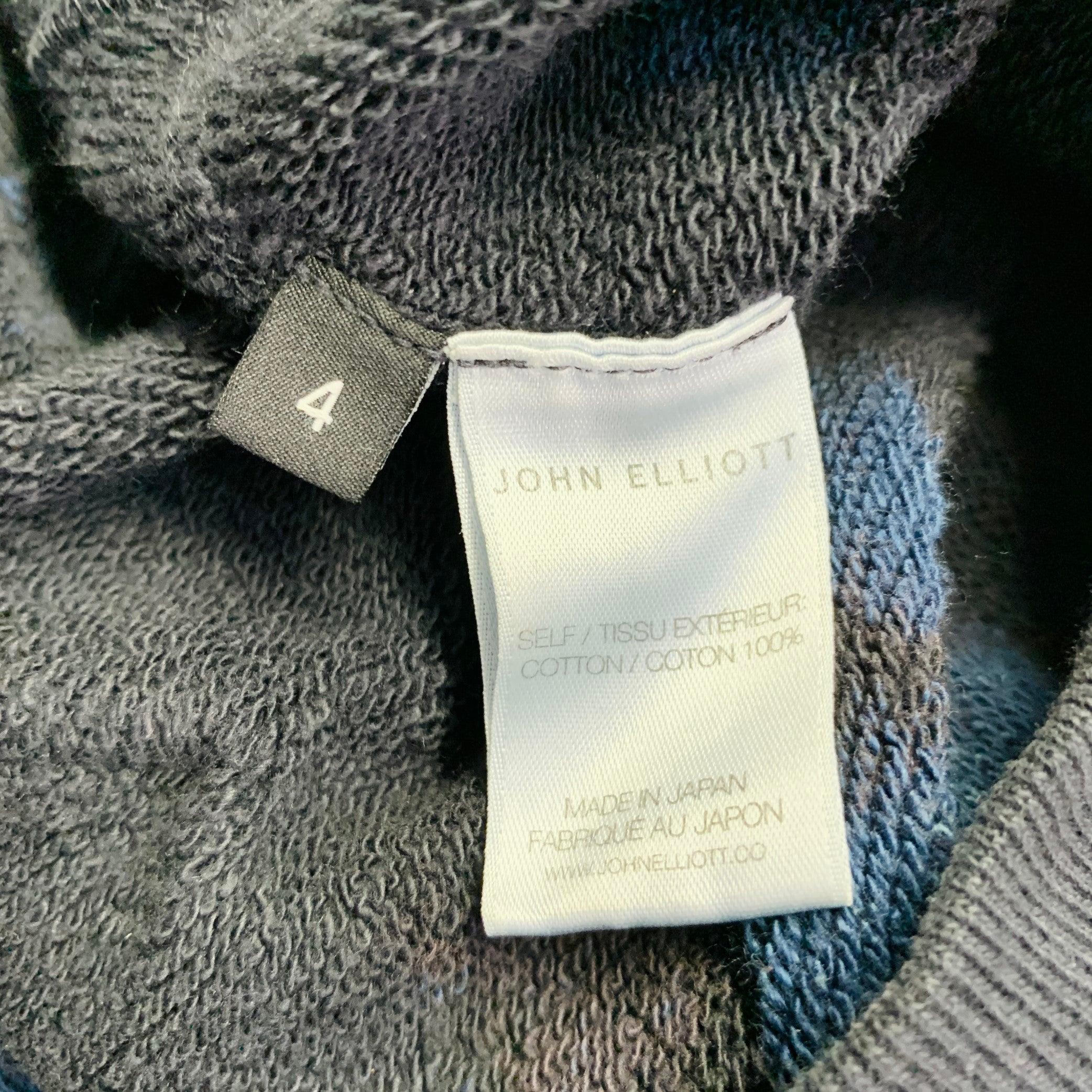 JOHN ELLIOTT Talla XL Negro Azul Tie Dye Sudadera de algodón con capucha en venta 1