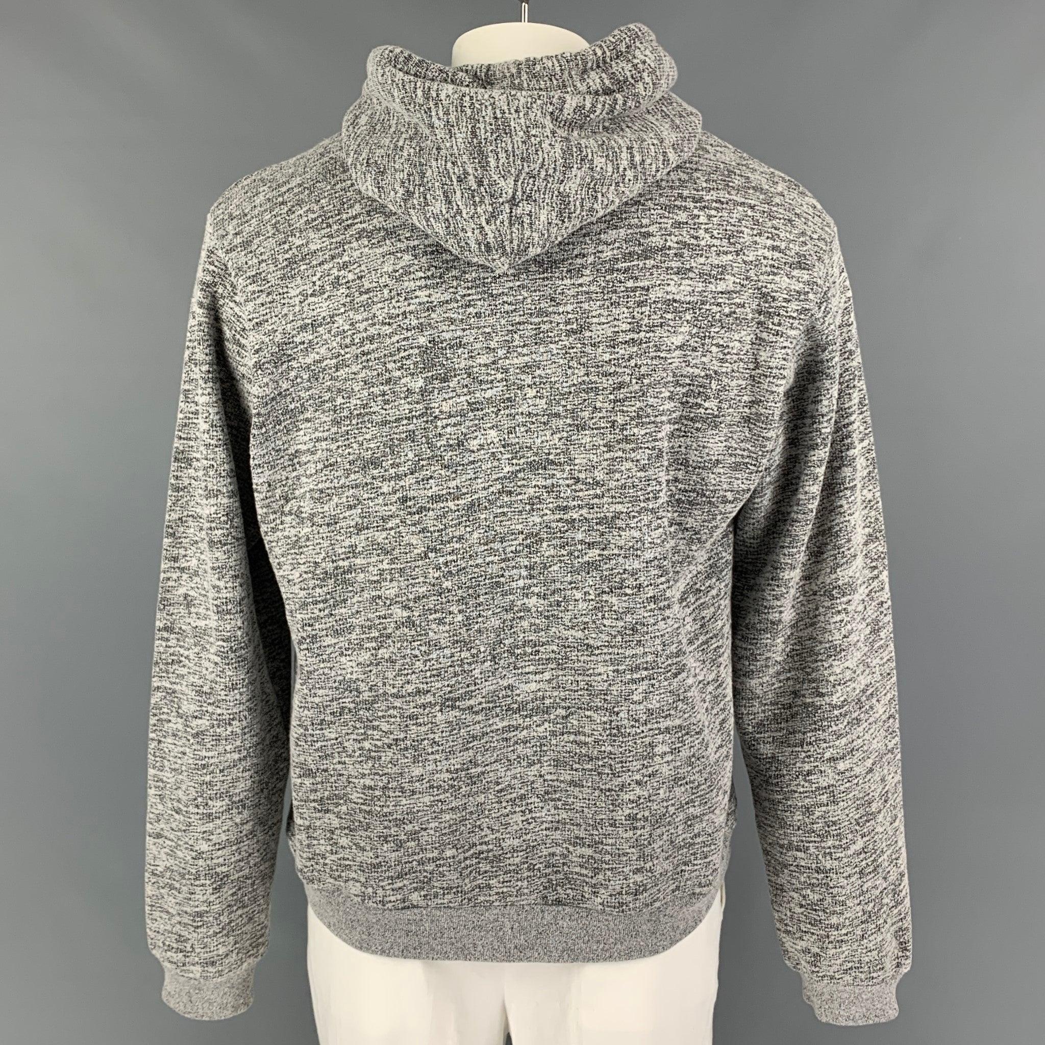 JOHN ELLIOTT Size XL Grey Heather Cotton / Polyester Hooded Sweatshirt In Good Condition For Sale In San Francisco, CA