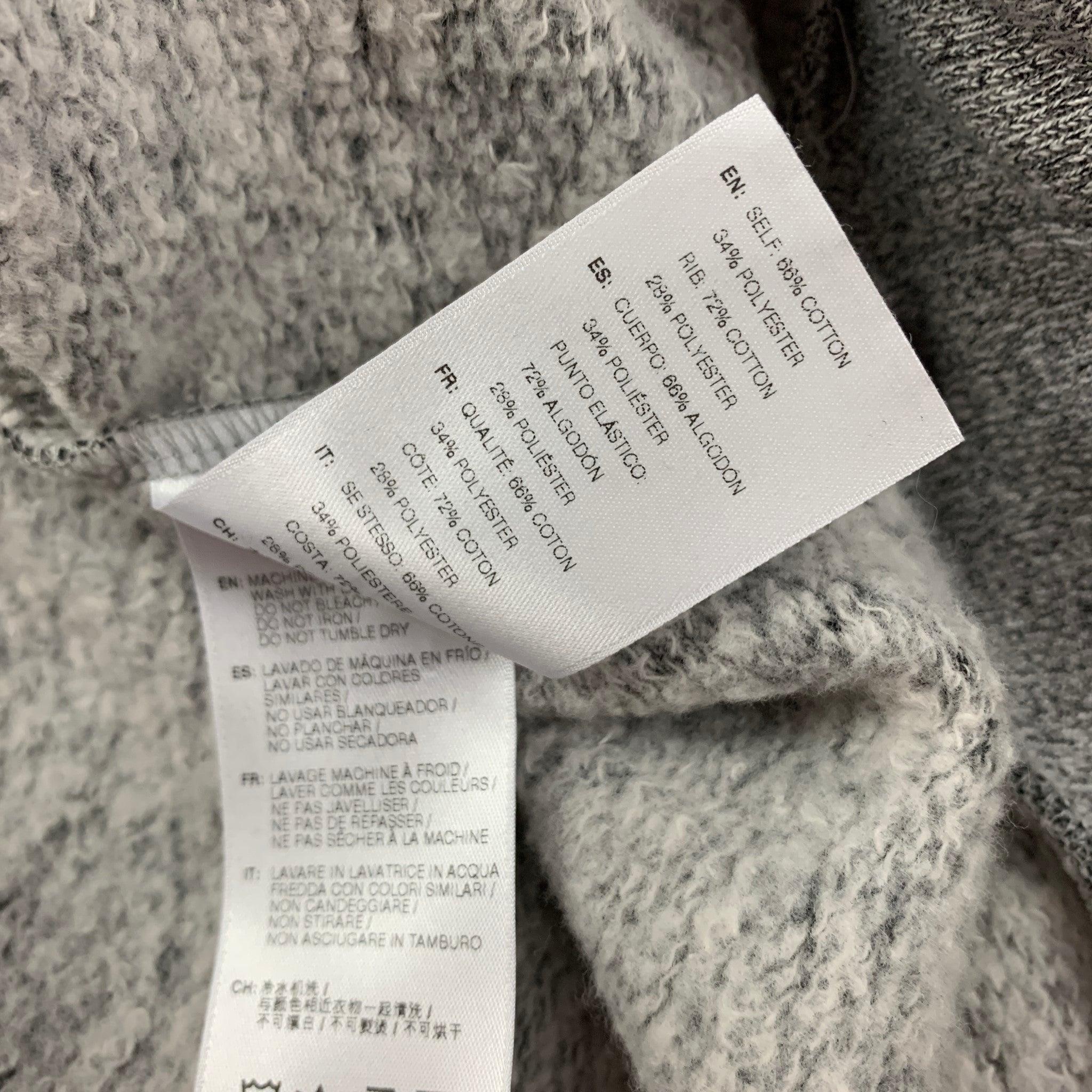 JOHN ELLIOTT Size XL Grey Heather Cotton / Polyester Hooded Sweatshirt For Sale 1