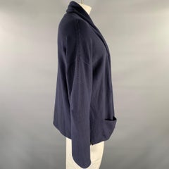 JOHN ELLIOTT Size XL Navy Knit Cotton Cape Cardigan
